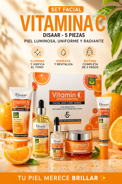 Set Facial Vitamina C Disaar 5 Piezas
