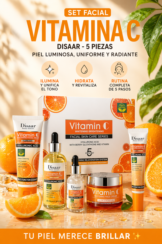 Set Facial Vitamina C Disaar 5 Piezas