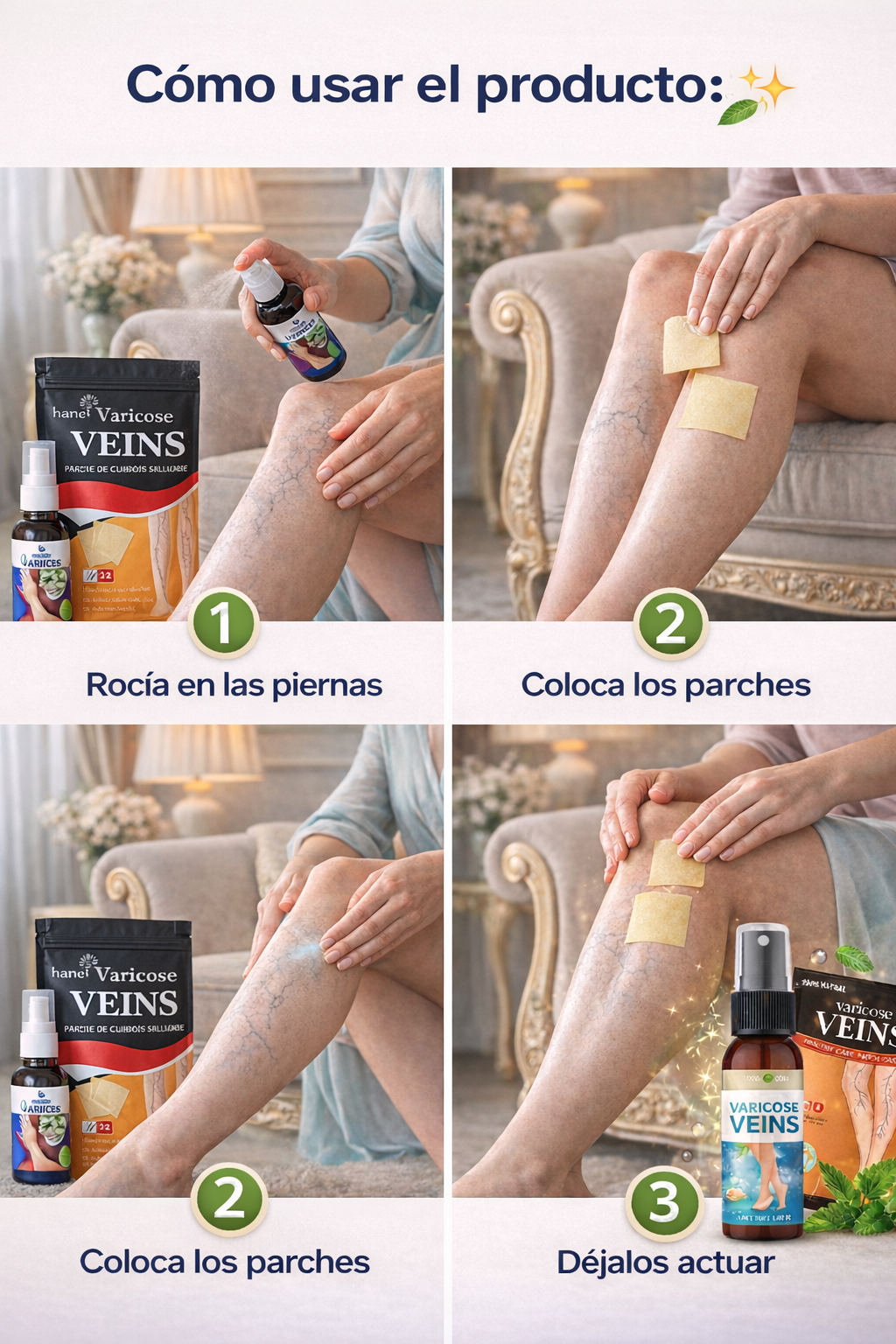 KIT VARICES SPRAY + 12 PARCH🌿