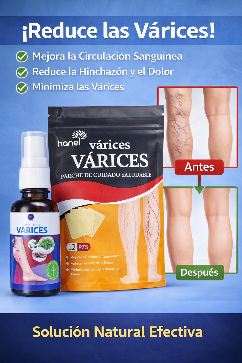 KIT VARICES SPRAY + 12 PARCH🌿
